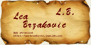 Lea Brzaković vizit kartica